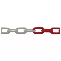CORRENTE DE PLÁSTICO VERMELHO/BRANCO Ø6MM (ROLO DE 25M) POR METRO