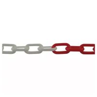 CORRENTE DE PLÁSTICO VERMELHO/BRANCO Ø8MM (ROLO DE 25M) POR METRO