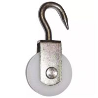 ROLDANA DE POLIAMIDA Ø 25 MM GANCHO GALVANIZADO 4 /20 KGS