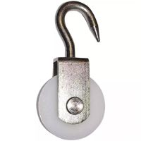 ROLDANA DE POLIAMIDA Ø 35 MM GANCHO GALVANIZADO 6 /80 KG