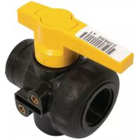 VÁLVULA DE ESFERA 3V PP NPT 1"1/4 FF-LL