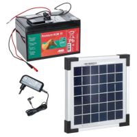 Conjunto solar 5W com suporte bateria 15Ah AGM