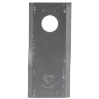 Lâmina de gadanheira esq. 98x45x3,5 mm diâmetro Ø16,50 mm, adequada para Morra, embalagem de 25