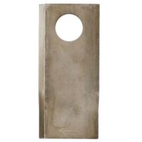 Lâmina de gadanheira dir. 108x49x4 mm diâmetro Ø21 mm, adequada para Pöttinger, embalagem de 25