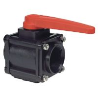 Válvula de esfera 2 vias rosca macho 3", esfera UHMW