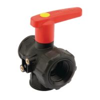 Válvula de esfera 3 vias 1 1/4" - Haste longa