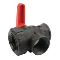 Válvula de esfera 3 vias 1 1/4" junta Viton