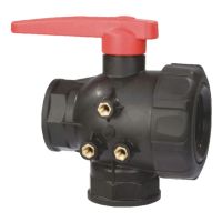 Válvula de esfera 3 vias 1 1/2" contínua