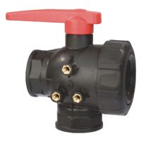 Válvula de esfera 3 vias 1 1/2" junta Viton