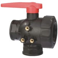 Válvula de esfera 3 vias 2" junta Viton