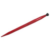Dente de carregador, reto Ø45x820mm, porca M28x1.5mm, secção quadrada, extremidade apontada, vermelho, BPT