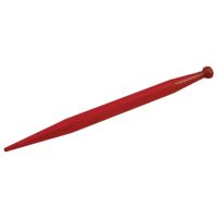 Dente de carregador, reto Ø50x820mm, porca M28x1.5mm, secção redonda, extremidade apontada, vermelho