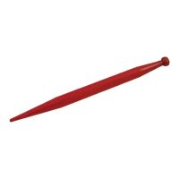 Dente de carregador, reto Ø50x820mm, porca M28x1.5mm, secção redonda, extremidade apontada, preto, BPT