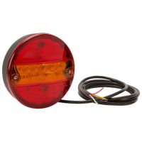 Farol traseiro LED multifunções, redondo, 12-24V, Ø 142mm,