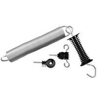 Conjunto de puxador de portão preto completo