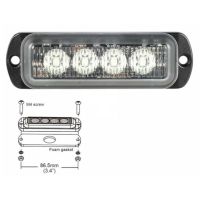 MODULO LED AZUL ESTROBOSCOPICO 4 LED X 3W CRUCERO