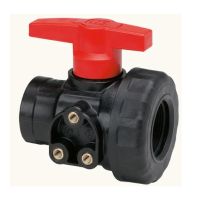 Válvula de esfera 3 vias 1/2" contínua