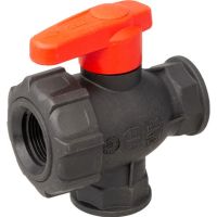 Válvula de esfera 3 vias 3/4"