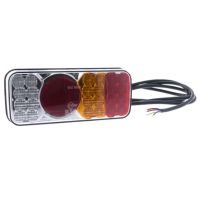Farol traseiro dir. LED multifunções, retangular, 12-24V, 200.5x85x40mm,