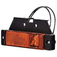 Luz de sinalização LED, retangular, 12-24V, 130x32x20.5mm,