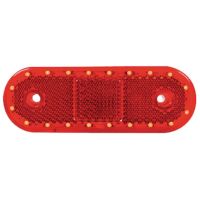 Luz de sinalização LED, retangular, 12-24V, 114x40x25mm,