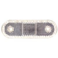 Luz de sinalização LED, retangular, 12-24V, 114x40x25mm,
