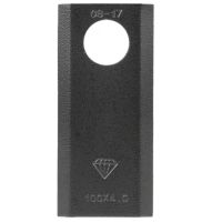 Lâmina de corte esquerda/direita 100x40x4 mm, furo Ø21 mm, adequado para Massey Ferguson, pacote de 25 unidades.