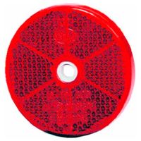 Refletor, Ø60 mm, vermelho, com furo de 6 mm, E24 0030, Hella