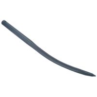 Dente do carregador, curvado, secção em forma de estrela 35x640 mm, ponta pontiaguda com pino de rolo Ø10,5, preto, FST