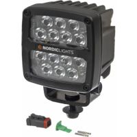 Luz de trabalho LED, 50W, 7000lm, quadrado, 12/24V, branco, de aparafusar, 108,2x108x137mm, Deutsch 2 pinos, feixe alto, 14 LEDs, Scorpius PRO 445 by Nordic Lights