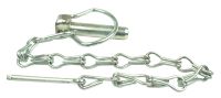 Pêra Cavilha de mola com corrente e troço, Cavilha Ø6mm 10 un.