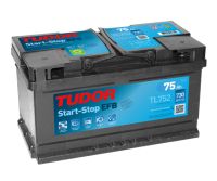Bateria Tudor EFB TL752 75Ah 730A +D 315x175x175