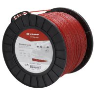 Fio de corte, Ø3,3mm x 232m, entrançada, silenciosa, vermelha,