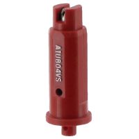 Bico anti-deriva, venturi, jato plano simples AIUB 110° 04, aço inoxidável, vermelho, TeeJet