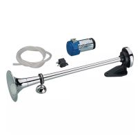 KLAXON TROMBETA LATÃO CROMADO COM COMPRESSOR