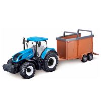 Trator New Holland T7.315 com reboque para gado
