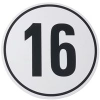 Sinalização adesiva de limite de velocidade: 16 km/h Ø 200mm