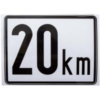 Sinalização de velocidade do veículo, plástico