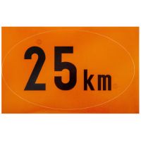 Sinal de velocidade do veículo em plástico