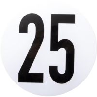 Sinalização adesiva de limite de velocidade 25km/h