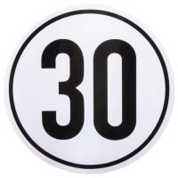 Sinalização adesiva de limite de velocidade 30km/h Ø200mm