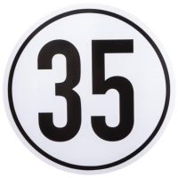 Sinalização adesiva de limite de velocidade 35km/h Ø200mm