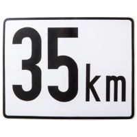 Sinal de velocidade do veículo em plástico
