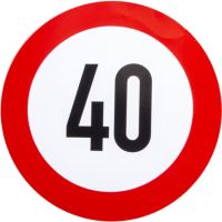 Sinalização adesiva de limite de velocidade 40km/h