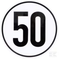 Sinalização adesiva de limite de velocidade 50km/h Ø200mm