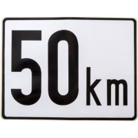 Sinal de velocidade do veículo em plástico