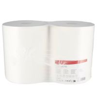 Toalhas de mãos de papel, rolo branco, 36 cm x 1000 m, 1 camada, Ø330 mm exterior, 2 rolos