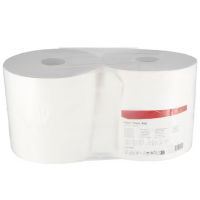 Rolo de papel branco, 28cm x 370m, 2 folhas, diâmetro exterior 300mm, 2 rolos