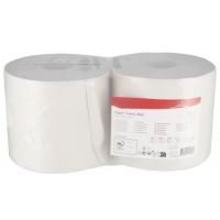 Rolo de papel branco, 23cm x 250m, 2 folhas, diâmetro exterior 270mm, almofadado, 2 rolos