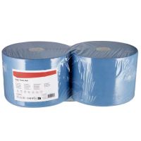Rolo de papel azul 23cm x 370m, 3 folhas, diâmetro exterior de 340 mm, almofadado, 2 rolos